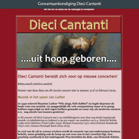 Concertaankondiging Dieci Cantanti