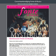 Concertaankondiging Fonte di Musica
