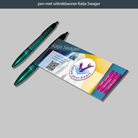 pen met uittrekbanner Katja Swager